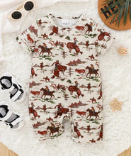 Load image into Gallery viewer, Boys Western Rompers