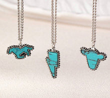 Load image into Gallery viewer, Turquoise Charm chain necklace