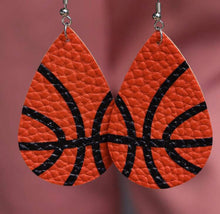 Load image into Gallery viewer, Teardrop Basketball  earrings