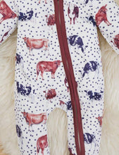 Load image into Gallery viewer, Cow Sleeper/Jumpsuit