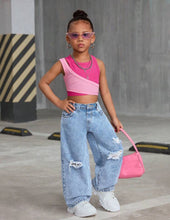 Load image into Gallery viewer, Distressed Wide Leg Jeans