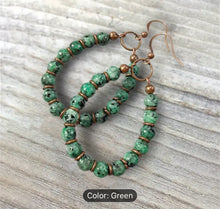 Load image into Gallery viewer, Natural Stone Hoops