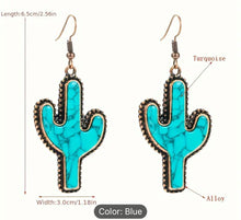 Load image into Gallery viewer, Copper Cactus Earrings