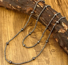 Load image into Gallery viewer, Long Double Strand Navajo Pearl Necklace