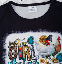 Load image into Gallery viewer, Just a Girl Chicken Shirt