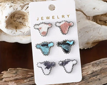 Load image into Gallery viewer, Cow Head Post Earrings