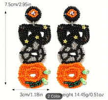 Load image into Gallery viewer, Beaded Boo Earrings