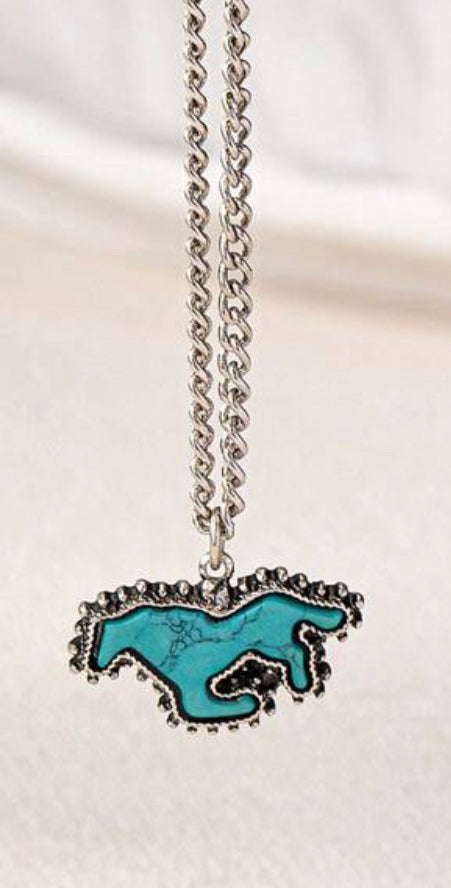 Turquoise Charm chain necklace