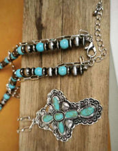 Load image into Gallery viewer, Layered Cross Navajo Pearl Necklaces