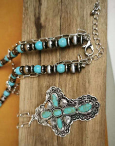 Layered Cross Navajo Pearl Necklaces