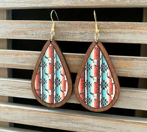 Western Wooden earrings