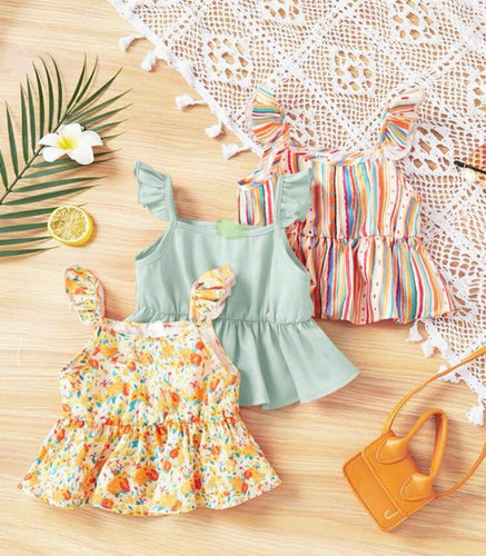 Summer ruffled tops(set)