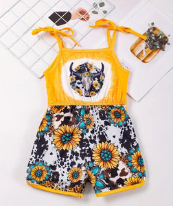 Sunflower Steer Romper