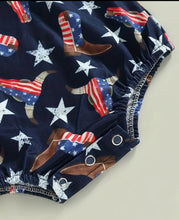 Load image into Gallery viewer, Independence Cowboy Onesie