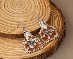 Cattle tag Earrings