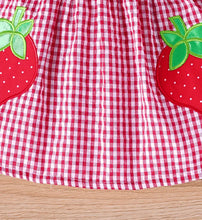 Load image into Gallery viewer, Strawberry Plaid Sundress