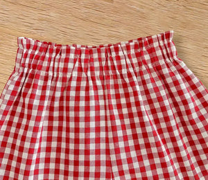 Red Checkered Shorts