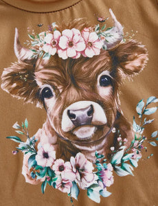 Floral Cow Bummie Outfit