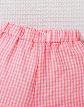 Load image into Gallery viewer, Checkered Flower Short Set