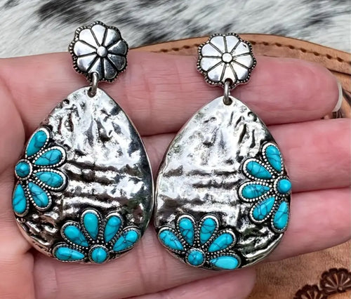 Flower Embellished Earrings