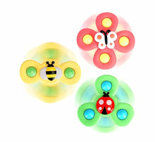 Load image into Gallery viewer, 3 Pc Suction Cup Spinner toys