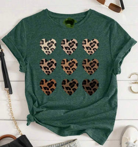 Leopard Heart tee