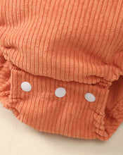 Load image into Gallery viewer, Corduroy Pumpkin Bib Onesie