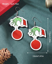 Load image into Gallery viewer, Grinch earrings