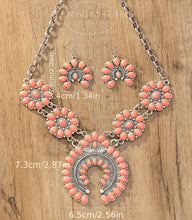 Load image into Gallery viewer, Peach Squash Blossom Jewelry Set