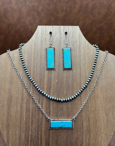 Bar Necklace/Earring Set