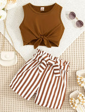 Load image into Gallery viewer, Striped Sleeveless top/Short outfit