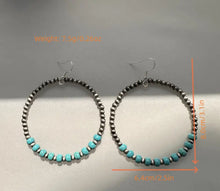 Load image into Gallery viewer, Navajo Pearl Dangle Hoops