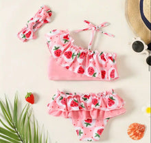 Load image into Gallery viewer, Ruffled Strawberry Swimsuit