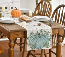 Load image into Gallery viewer, Blue Pumpkin Table Runner