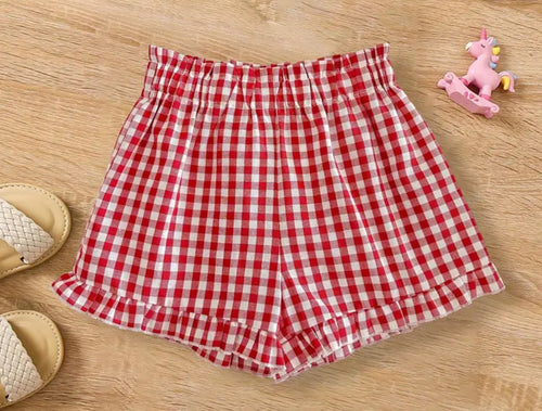 Red Checkered Shorts