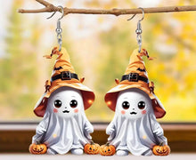 Load image into Gallery viewer, Acrylic Halloween Ghost Witches Earrings