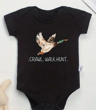 Load image into Gallery viewer, Crawl, Walk, Hunt Onesie