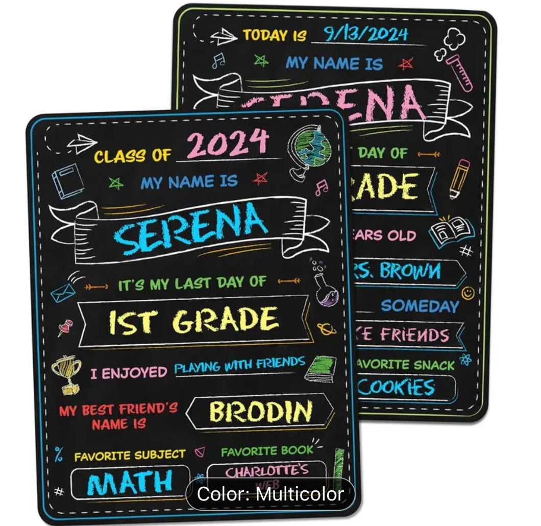 First/Last Day of School Reusable Sign