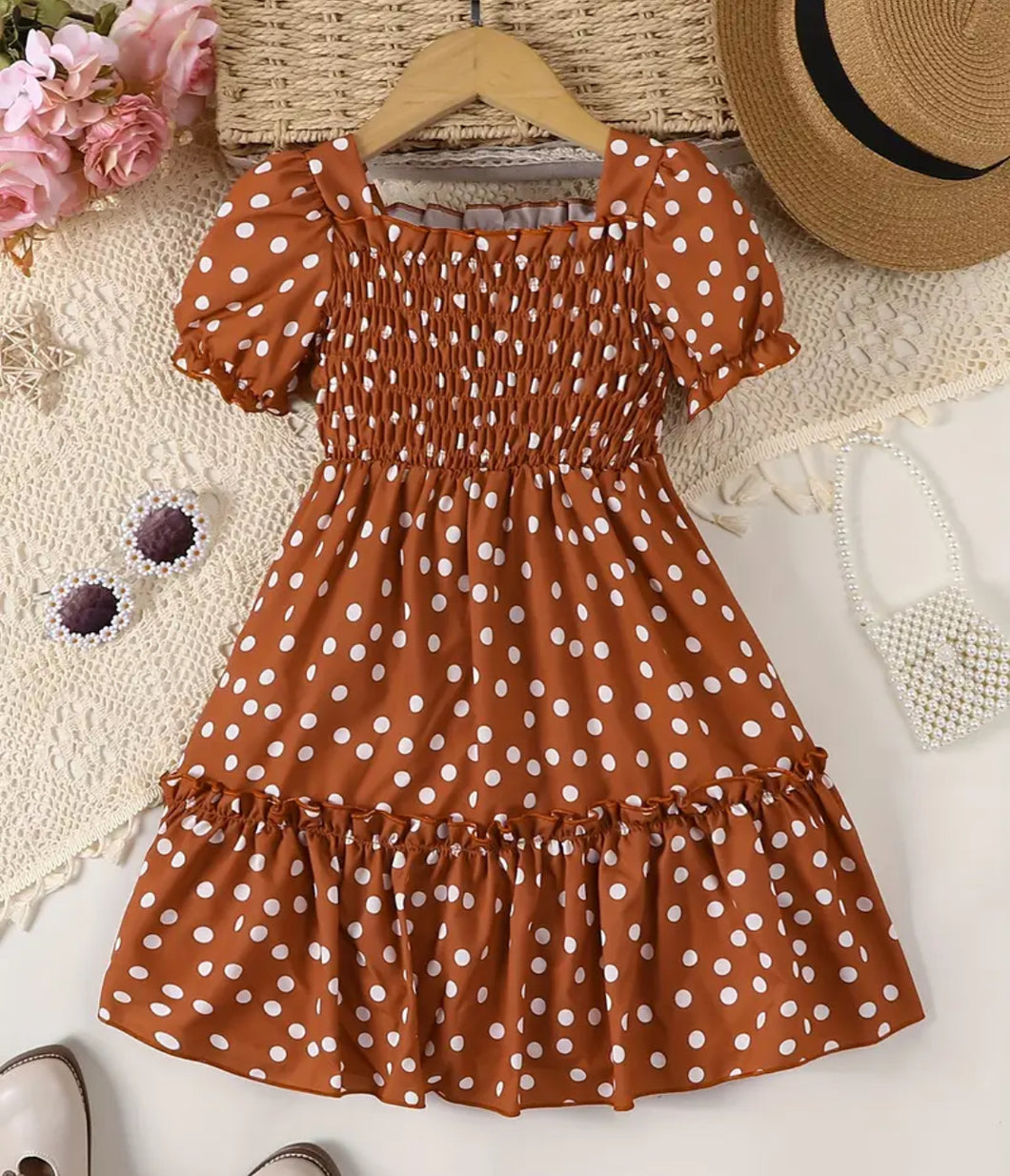 Polka Dot Puff Dress