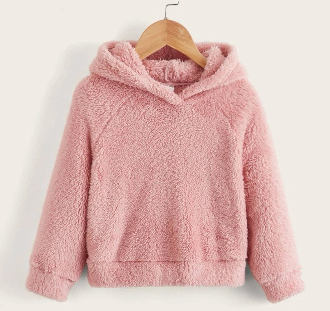 Pink Sherpa Pullover