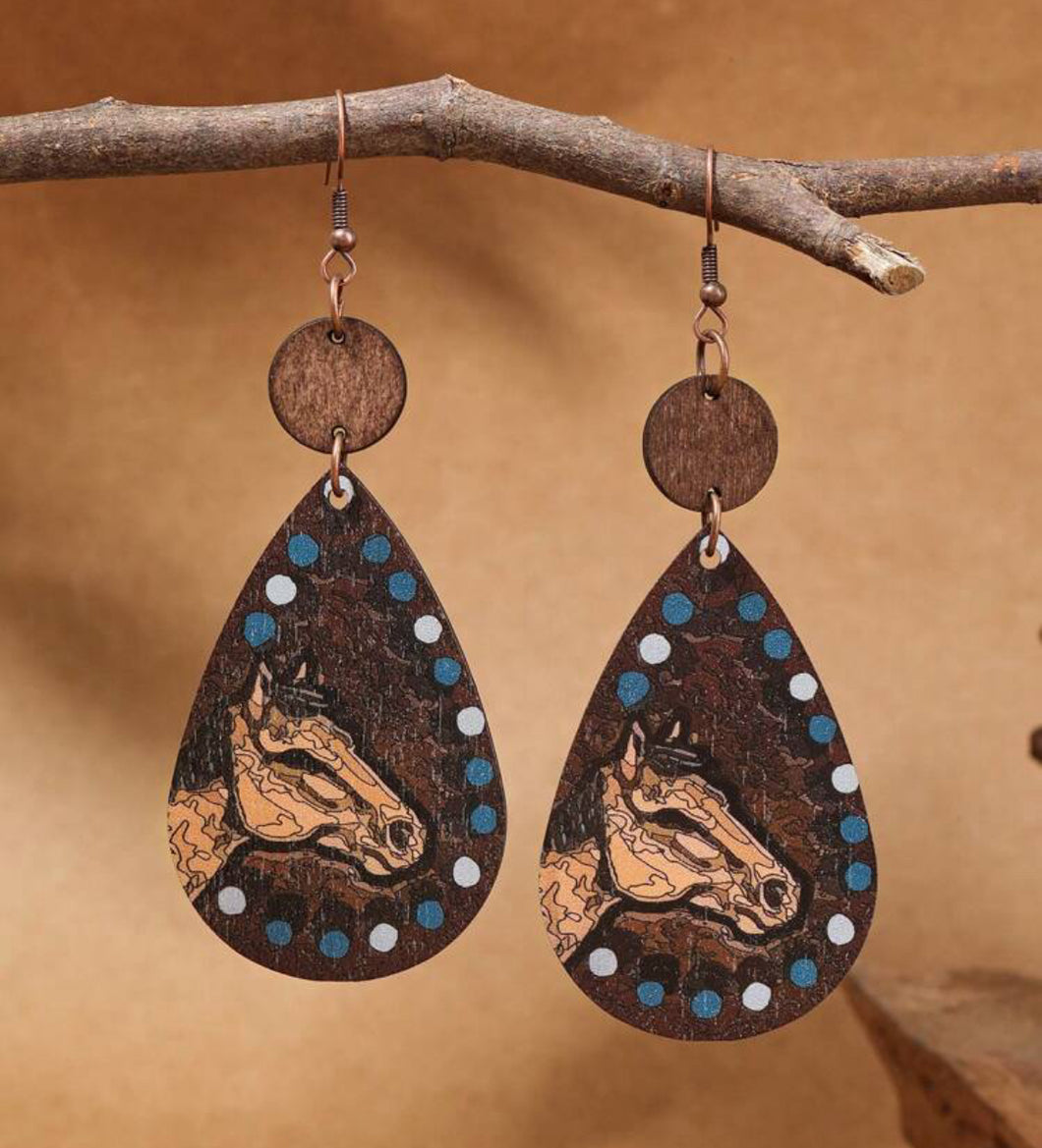 Bohemian horse earrings