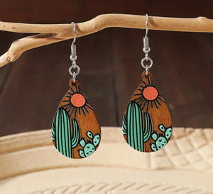 Geometric Cactus earrings