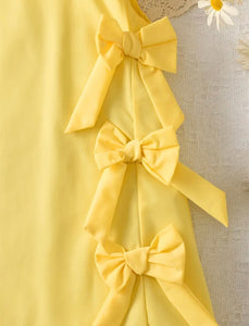 Yellow Side Bow Dress