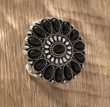 Load image into Gallery viewer, Stone Flower ring/slide/tee clip