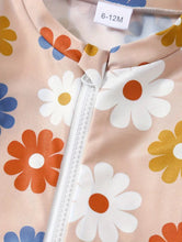 Load image into Gallery viewer, Flower long sleeve one piece/hat