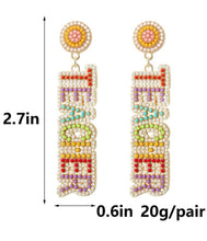 Load image into Gallery viewer, Beaded teacher earrings
