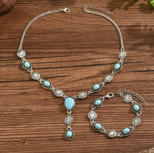 Load image into Gallery viewer, Turquoise Concha Necklace/Bracelet Set