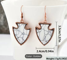 Load image into Gallery viewer, Boho stone earrings