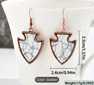 Boho stone earrings