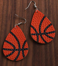 Load image into Gallery viewer, Teardrop Basketball  earrings